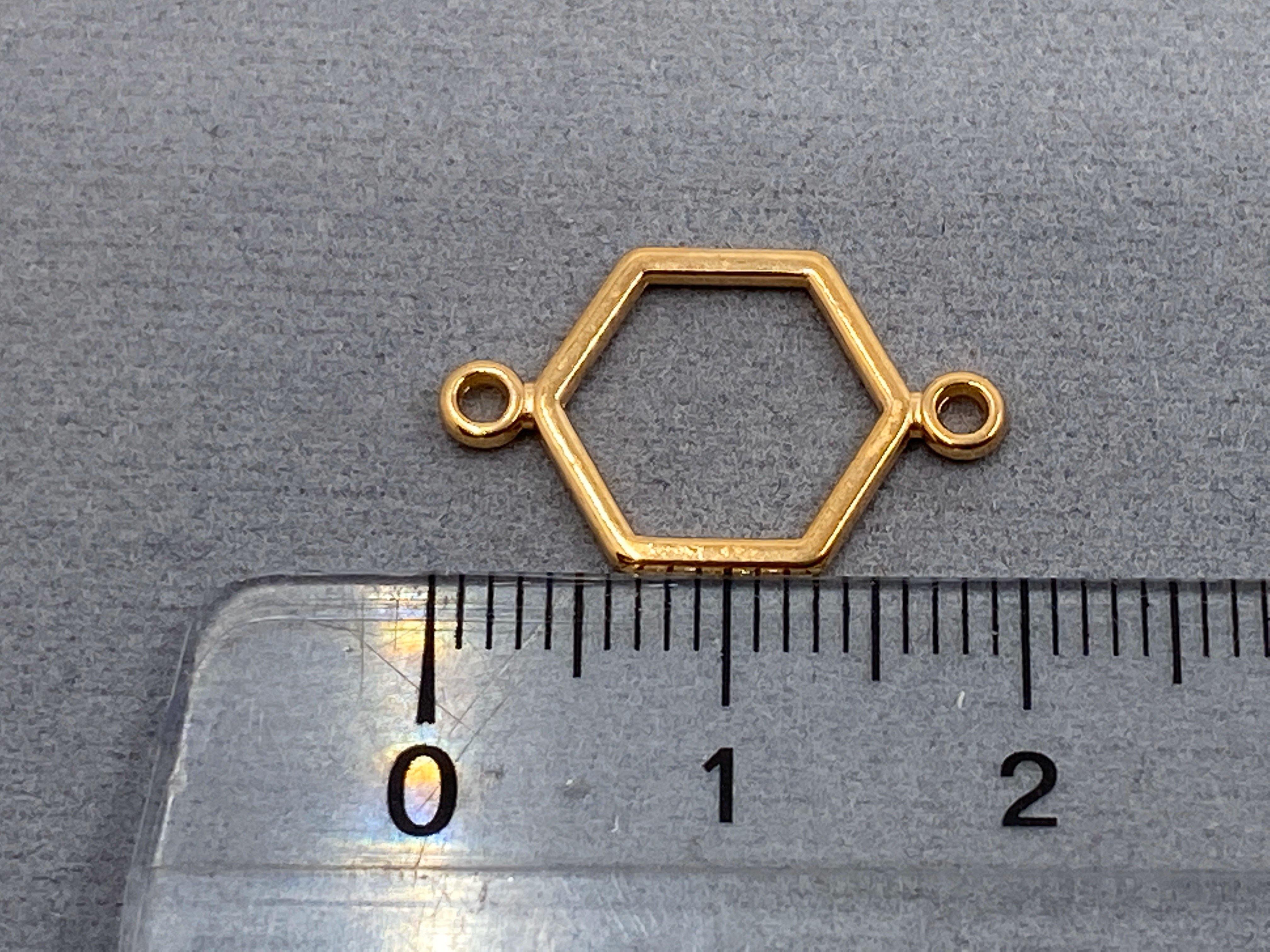 Zwischenteil Metall "Hexagon", Farbe roségold - bead&more