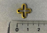 Zwischenteil Metall "Kreuz", Farbe altmessing