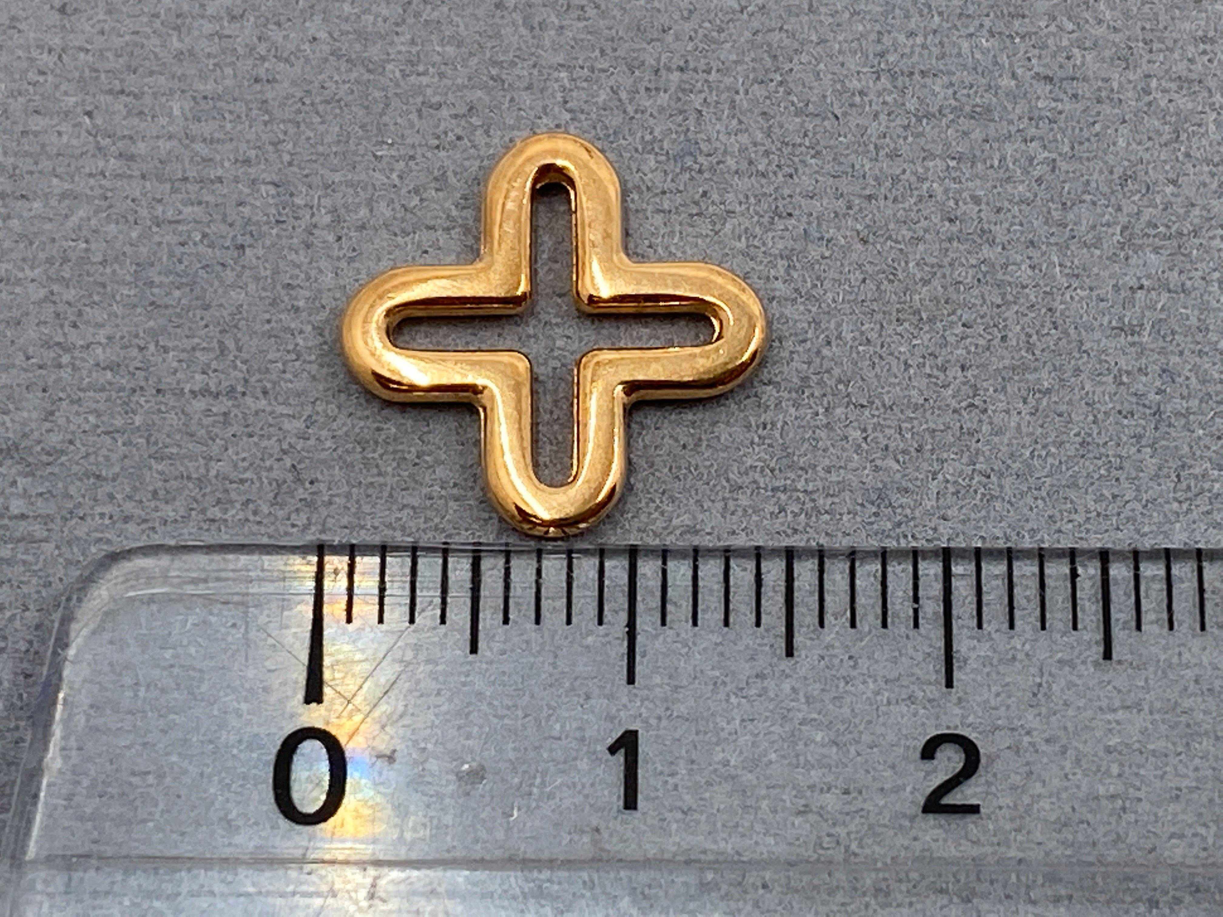 Zwischenteil Metall "Kreuz", Farbe roségold - bead&more