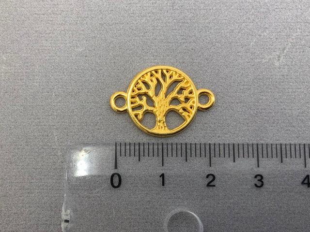 Zwischenteil Metall "Lebensbaum", Farbe gold - bead&more