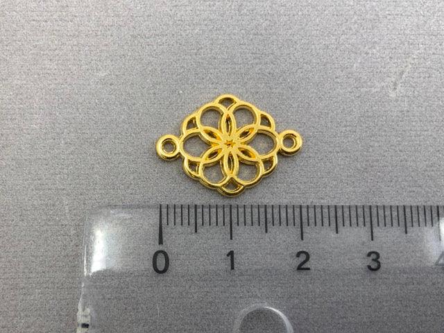 Zwischenteil Metall "Mandala Blume", Farbe gold - bead&more