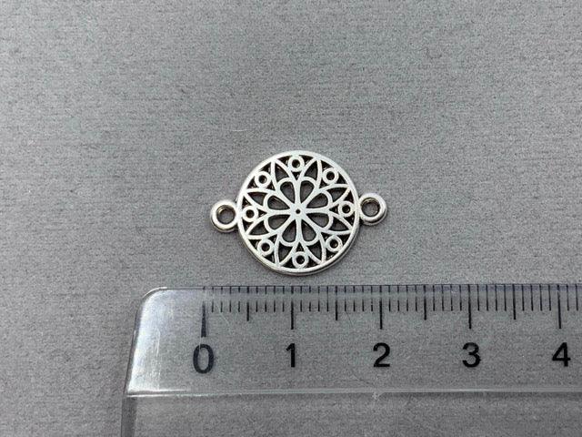 Zwischenteil Metall "Mandala rund", Farbe altsilber - bead&more