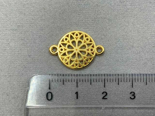 Zwischenteil Metall "Mandala rund", Farbe gold - bead&more