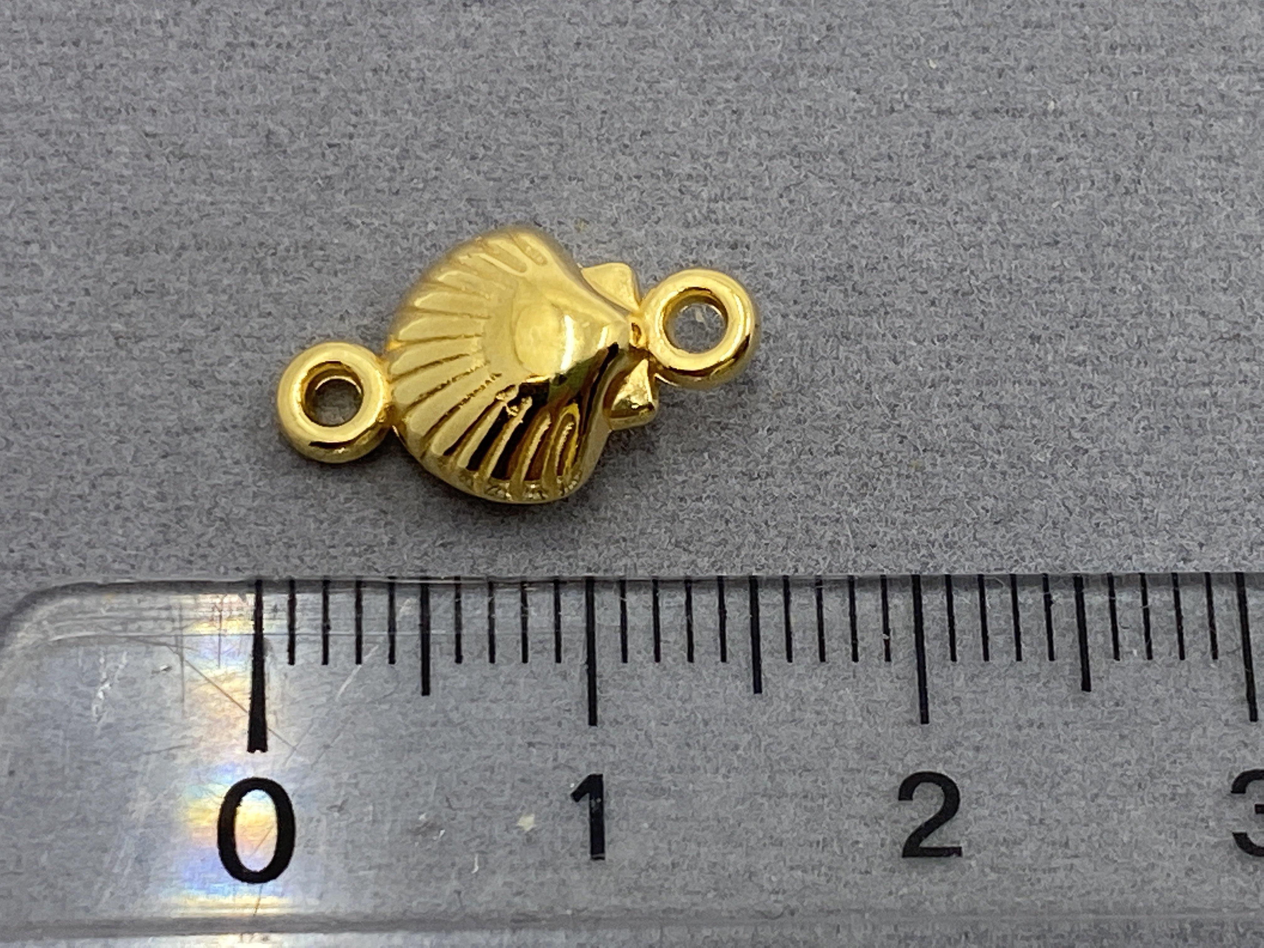 Zwischenteil Metall "Muschel", Farbe gold - bead&more
