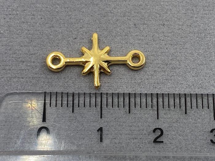 Zwischenteil Metall "Nordstern" 18 mm, Farbe gold - bead&more