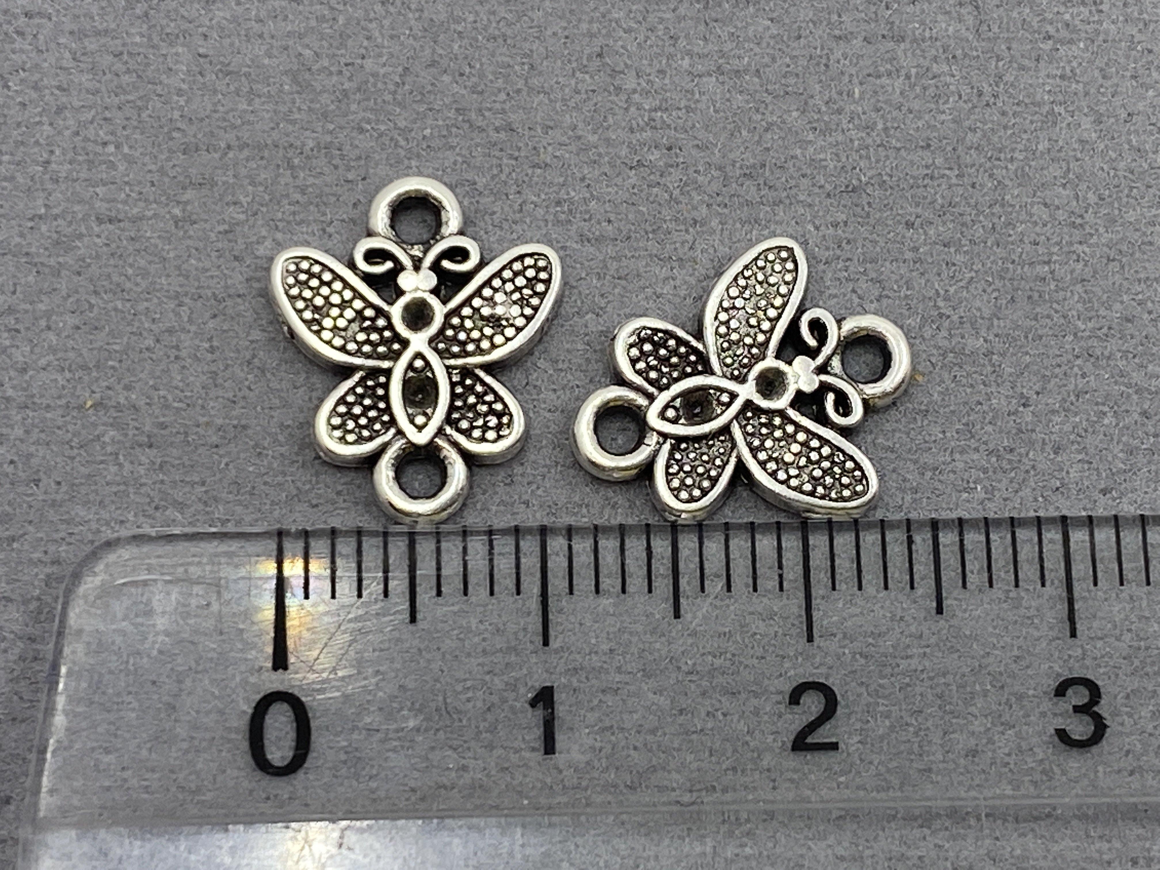 Zwischenteil Metall "Schmetterling", Farbe altsilber - bead&more
