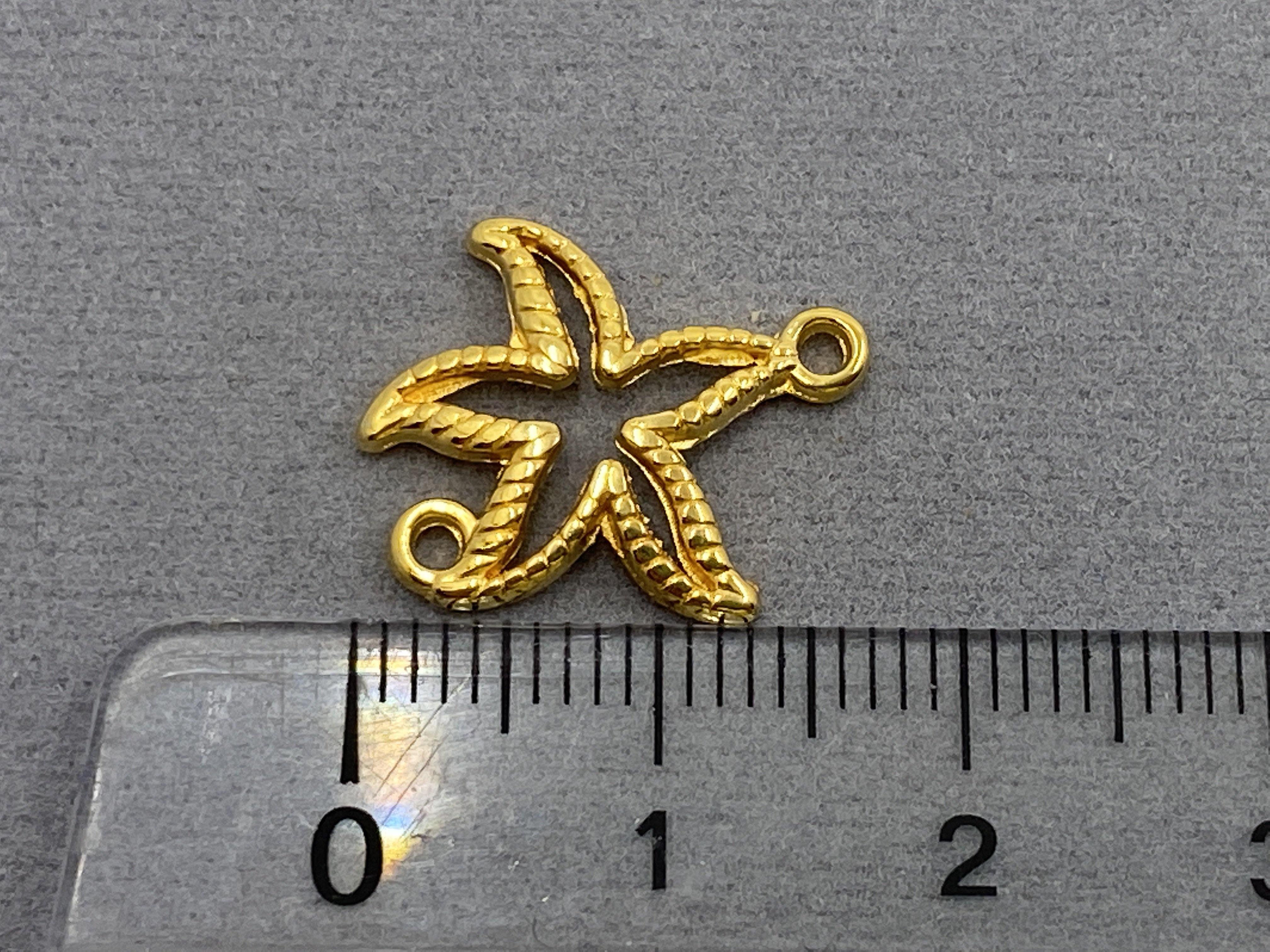 Zwischenteil Metall "Seestern", Farbe gold - bead&more