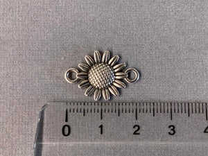 Zwischenteil Metall "Sonnenblume", Farbe altsilber - bead&more