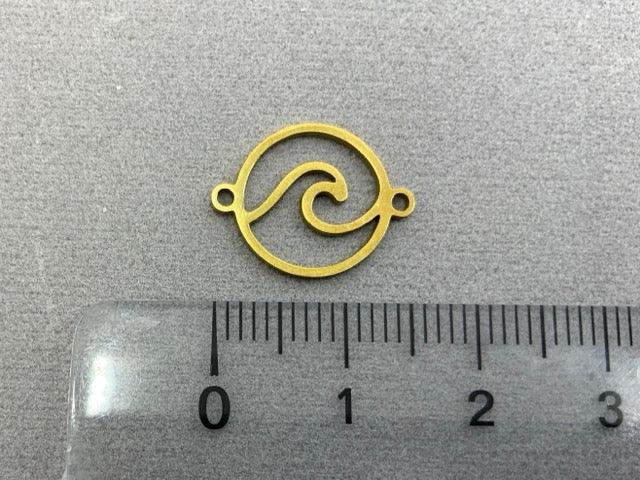 Zwischenteil Metall "Wave", Farbe gold - bead&more